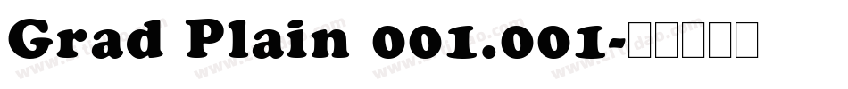 Grad Plain 001.001字体转换